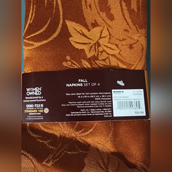 Celebrate Together Fall Fabric Napkin Set - Picture 3 of 3